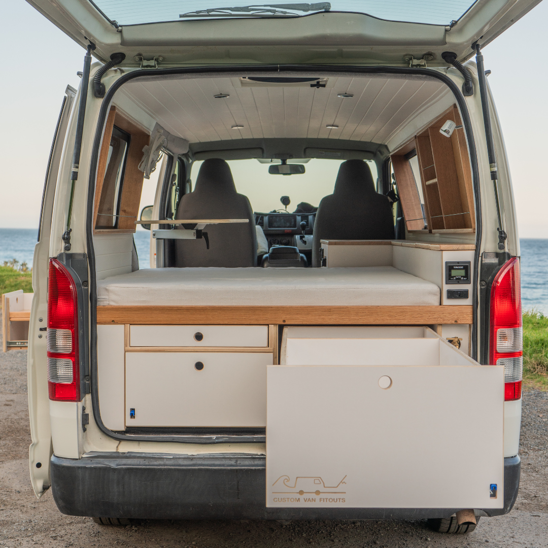 Custom Storage Solutions in 2015 Toyota Hiace LWB