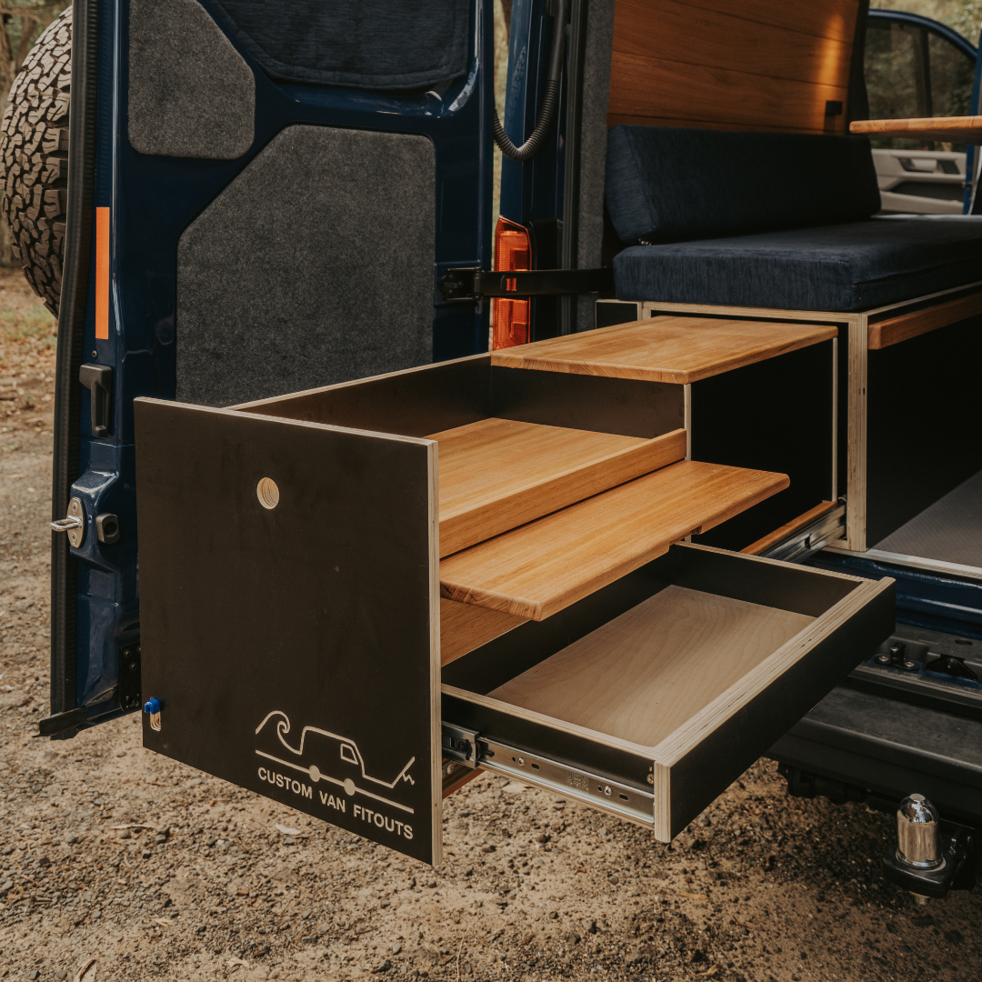 Custom Storage Solutions in 2022 VW Crafter LWB Mid Roof